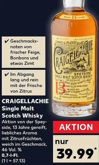 Kaufland Craigellachie single malt scotch whisky Angebot