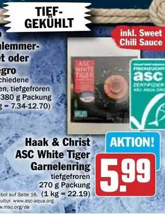 Hit Haak & christ asc white tiger garnelenring Angebot