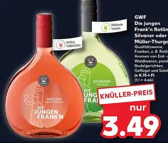 Kaufland Gwf die jungen frank'n rotling silvaner oder müller-thurgao Angebot