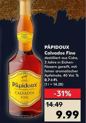 Kaufland Papidoux calvados fine Angebot