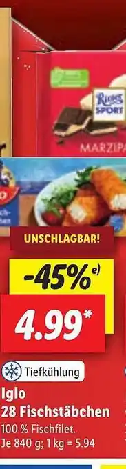 Lidl Iglo 28 fischstäbchen Angebot