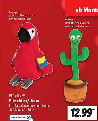 Lidl Playtive plüschtier oder -figur Angebot