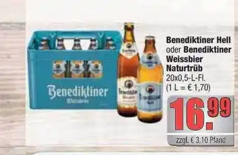 Profi Getränke Benediktiner hell oder benediktiner weissbier naturtrüb Angebot