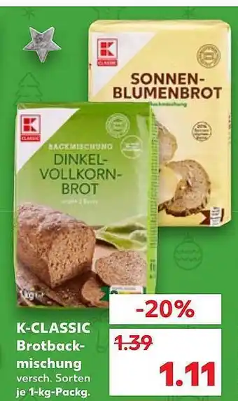 Kaufland K-classic brotbackmischung Angebot