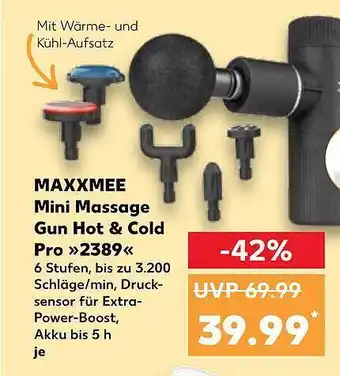 Kaufland Maxxmee mini massage gun hot & cold pro „2389“ Angebot