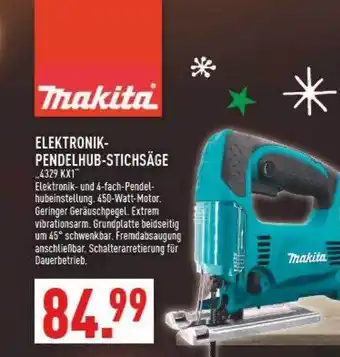 Marktkauf Makita elektronik-pendelhub-stichsäge 4329kx1 Angebot