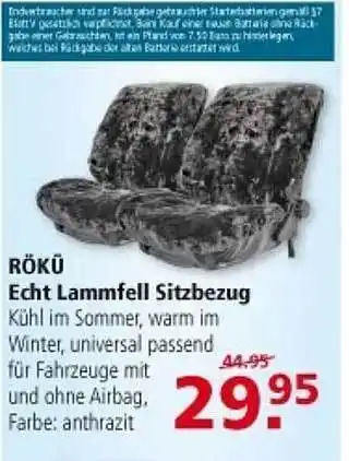 Multi Markt Rökü echt lammfell sitzbezug Angebot