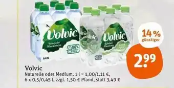 tegut Volvic naturelle oder medium Angebot