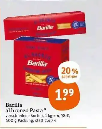 tegut Barilla al bronzo pasta Angebot