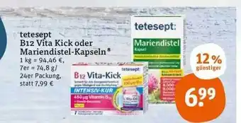 tegut Tetesept b12 vita kick oder mariendistel-kapseln Angebot