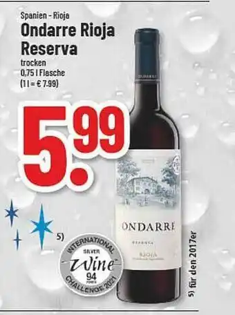 trinkgut Ondarre rioja reserva Angebot