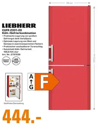 Saturn Liebherr Kuhl-/Gefrierkombination | CUFR 2331-20 Angebot
