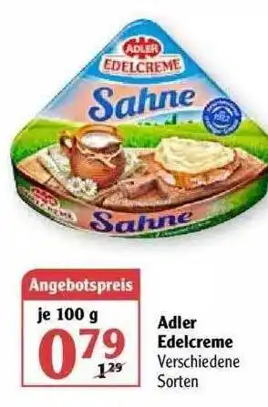 Globus Adler Edelcreme 100g Angebot