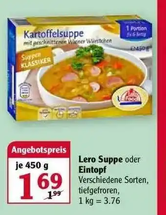 Globus Lero Suppe oder Eintopf 450g Angebot