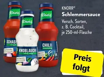 Aldi Süd Knorr Schlemmersauce 250 ml Flasche Angebot