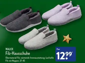 Aldi Nord Walkx Filz Hausschuhe Angebot