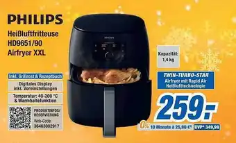 Expert Bening Philips heißluftfritteuse hd9651.90 airfryer xxl Angebot