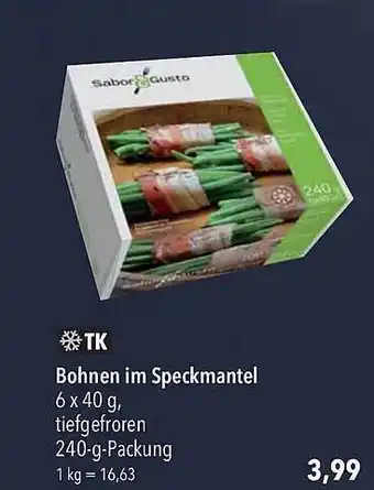 CITTI Markt Tk bohnen im speckmantel Angebot