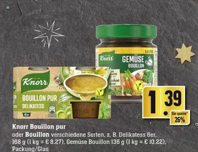 Knorr bouillon pur oder bouillon Angebot bei Edeka