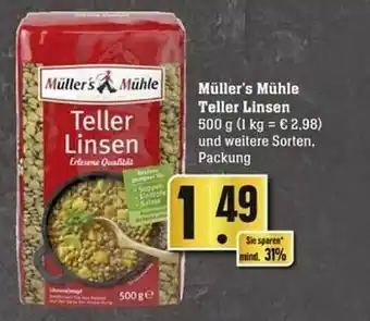 Edeka Müller's mühle teller linsen Angebot