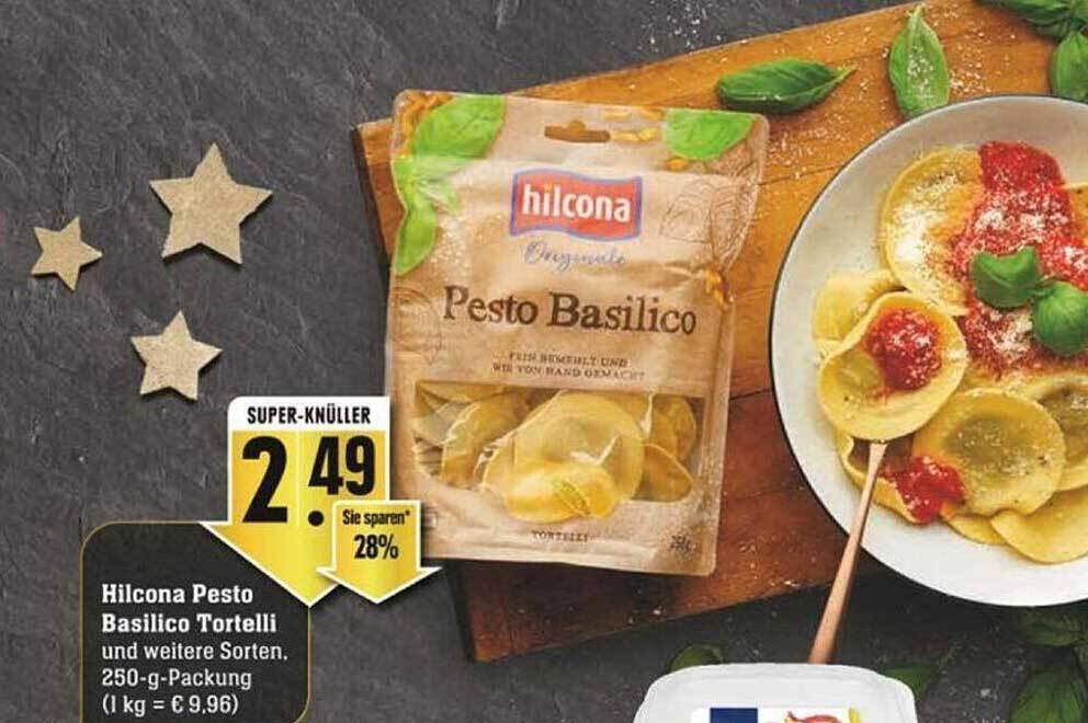 Hilcona pesto basilico tortelli Angebot bei Edeka