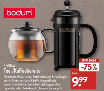 Aldi Nord Bodum Tee/Kaffeebereiter Angebot