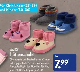 Aldi Nord Walkx Hüttenschuhe Angebot