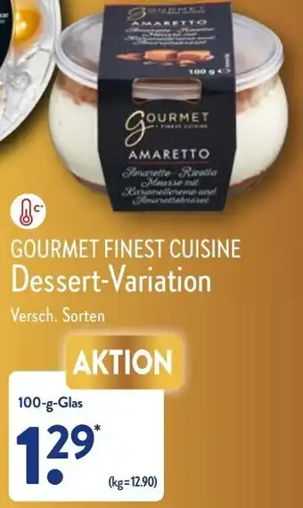 Aldi Nord Gourmet Finest Cuisine Dessert Variation 100 g Glas Angebot