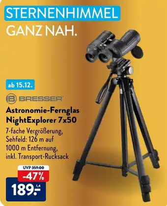 Aldi Nord Bresser Astronomie Fernglas NightExplorer 7x50 Angebot