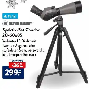 Aldi Nord Bresser Spektiv Set Condor 20-60x85 Angebot
