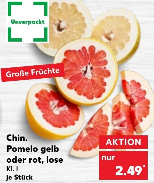Chin. Pomelo gelb oder rot, lose Angebot bei Kaufland