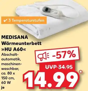 Kaufland Medisana Wärmeunterbett HU A60 Angebot