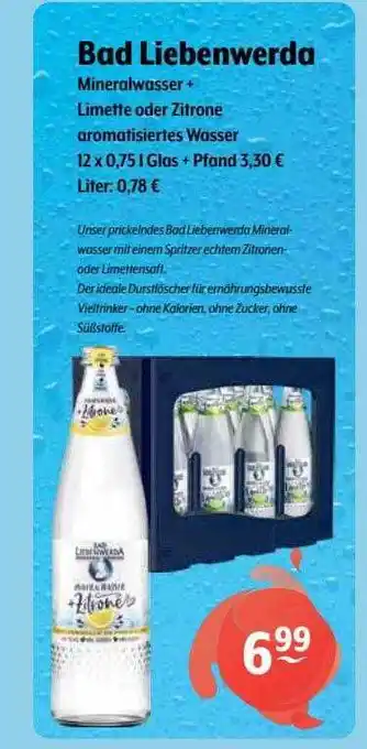 Getränke Hoffmann Bad liebenwerda mineralwasser limette oder zitrone aromatisiertes wasser Angebot