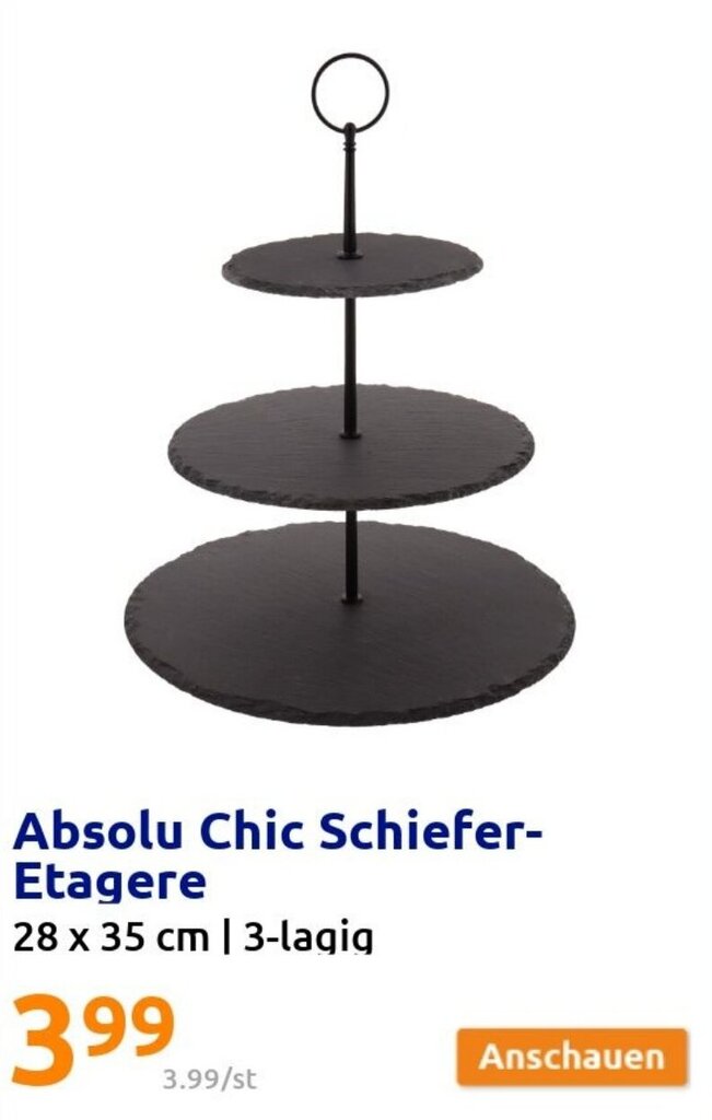 Absolu Chic Schiefer Etagere 28 x 35 cm