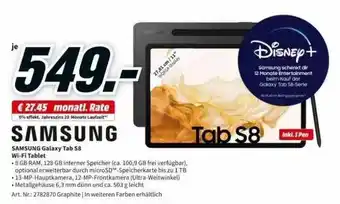 MediaMarkt Samsung galaxy tab s8 wi-fi tablet Angebot