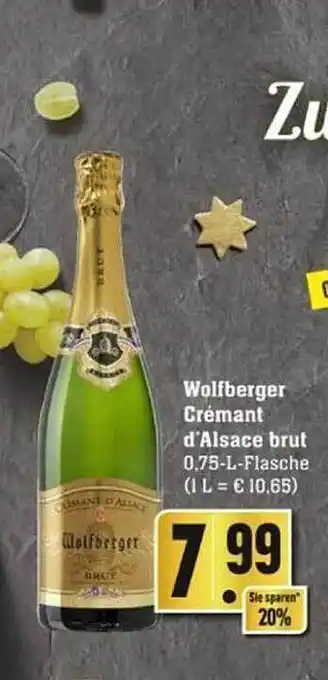 Edeka Wolfberger crémant d'alsace brut Angebot