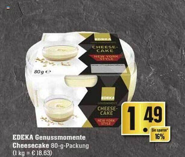 Edeka genussmomente cheesecake Angebot bei Edeka