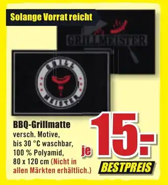 B1 Discount Baumarkt BBQ Grillmatte Angebot