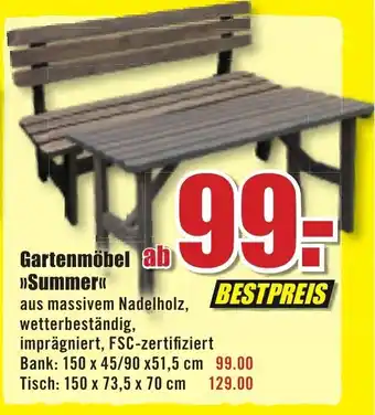 B1 Discount Baumarkt Gartenmöbel ,,Summer" Angebot