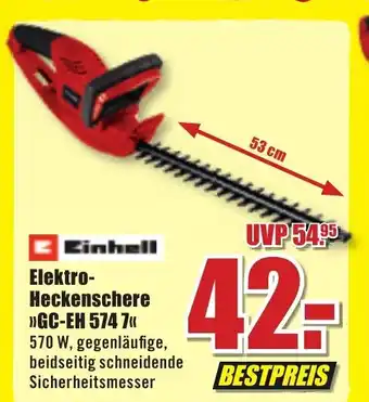 B1 Discount Baumarkt Einhell Elektro Heckenschere ,,GC-EH 5747" Angebot