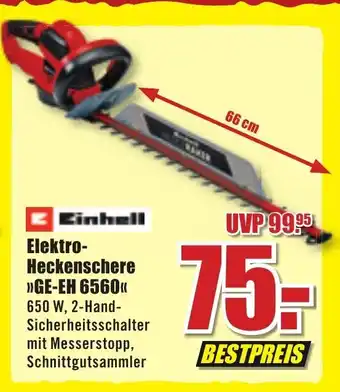 B1 Discount Baumarkt Einhell Elektro Heckenschere ,,GE-EH 6560" Angebot