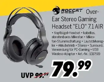 MEDIMAX Roccat Over Ear Stereo Gaming Headset Elo 7.1 Air Angebot