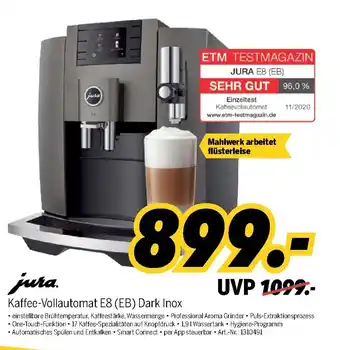 MEDIMAX Jura Kaffee  Vollautomat E8 (EB) Dark Inox Angebot