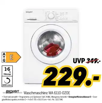 MEDIMAX Exquisit Waschmachine WA 6110 020E Angebot