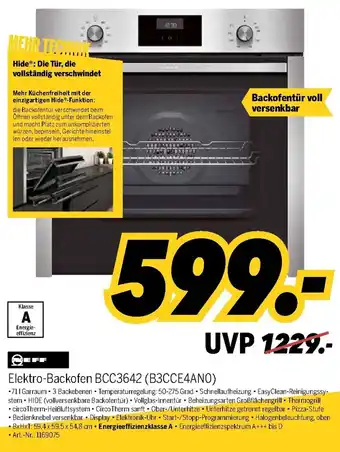 MEDIMAX Elektro Backofen BCC3642 (B3CCE4ANO) Angebot