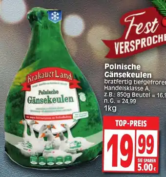 Edeka Polnische Gänsekeulen 1 kg Angebot