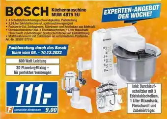 expert Techno Land Bosch küchenmaschine mum 4875 eu Angebot