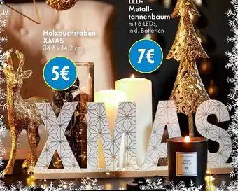 TEDi Led-metalltannenbaum oder holzbuchstaben xmas Angebot