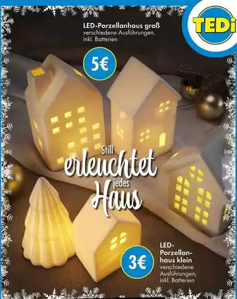 TEDi Led-porzellanhaus groß oder led-porzellanhaus klein Angebot