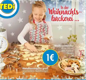 TEDi Weihnachtsteller oder metallausstecher groß Angebot